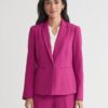 Petite One Button Jacket, Iconic Stretch Crepe